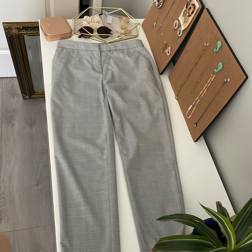 Cute grey trousers pants houndstooth NWOT